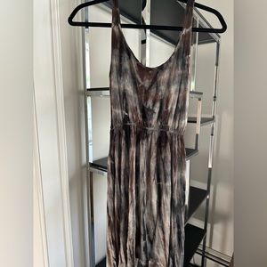 Tie die high low dress